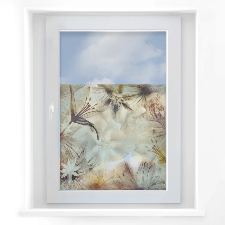 Window decor: Foggy Flowers 