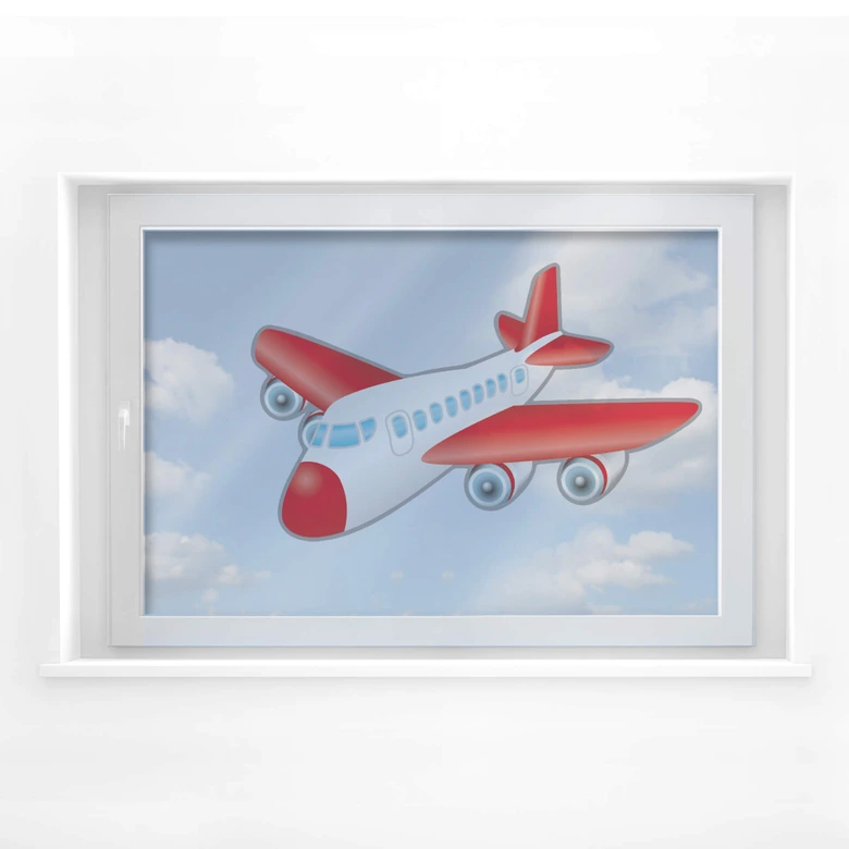 Sticker pour fenêtre : Avion  