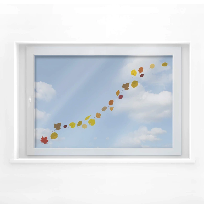 Fensterbild Blätter Set Herbst 01 