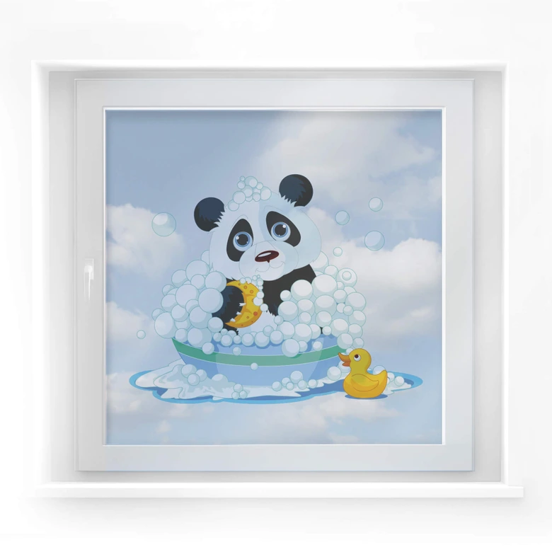 Fensterdekor Badender Panda 