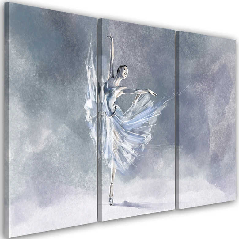 Leinwandbild 3 teilig, Ballerina Pirouet 