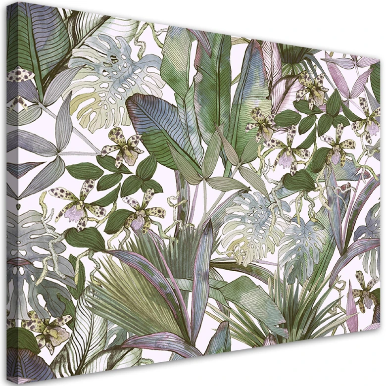 Leinwandbild, Die tropischen Monstera Blätter 