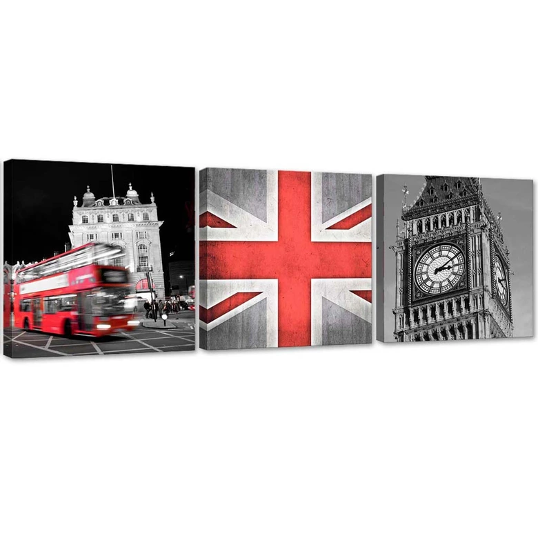 Leinwandbild 3-teilig, London City 