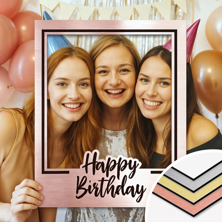 Fotorahmen Happy Birthday - Partydeko für Geburtstagsfeier 