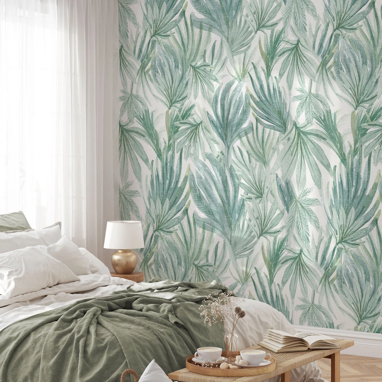 Tropische Fototapete Palmenblätter im Dschungel - Bloomery Decor 