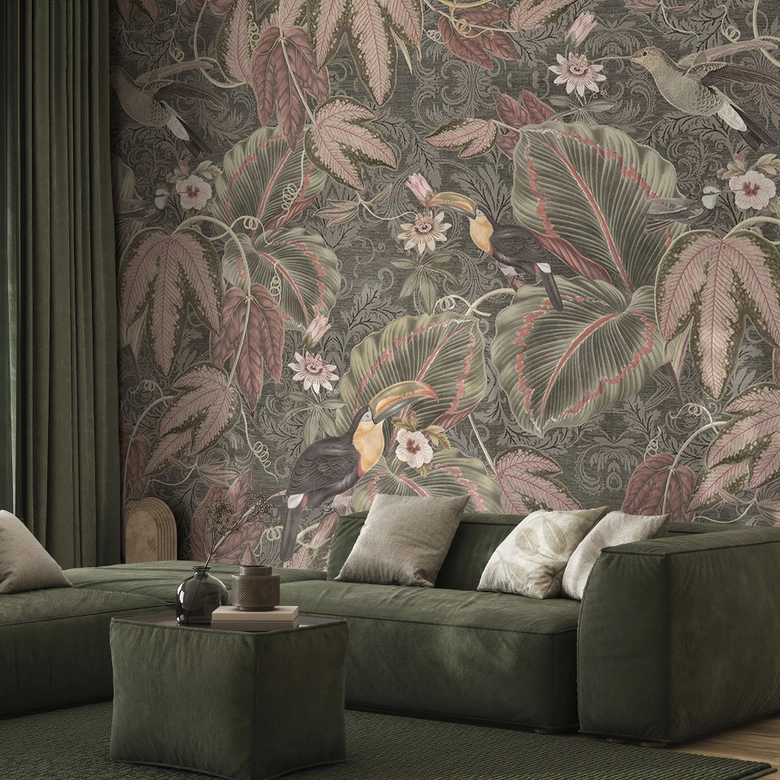 Fototapete Dschungeltapete Tukan im Tropenwald - Bloomery Decor 