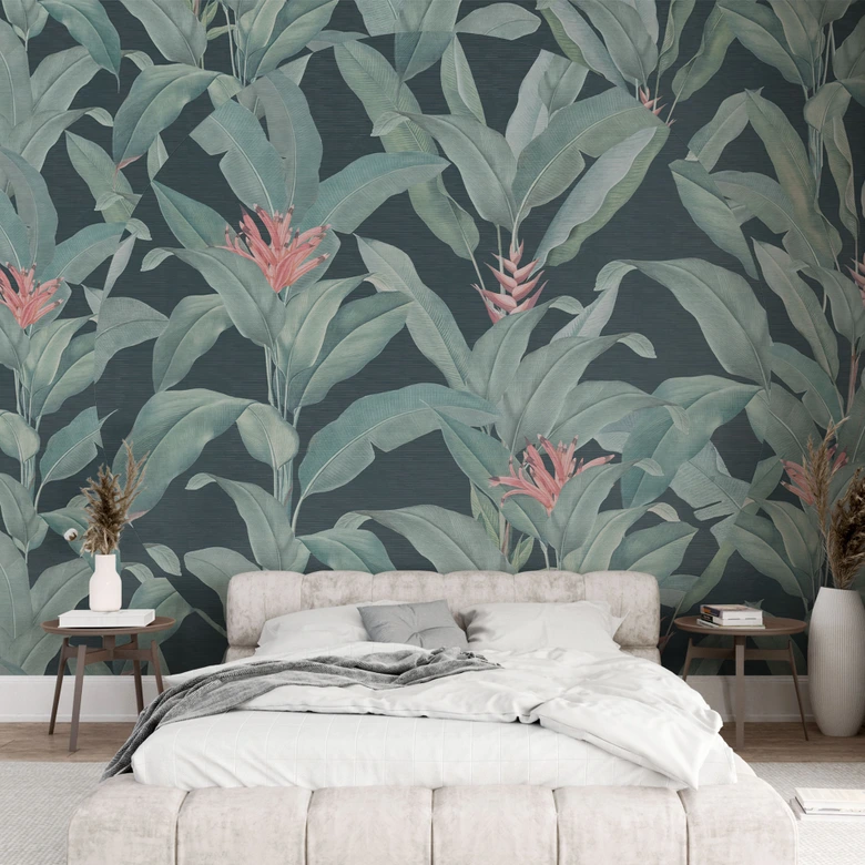 Fototapete Dschungelpflanzen - Urban Jungle Tropenblätter Grün - Bloomery Decor 