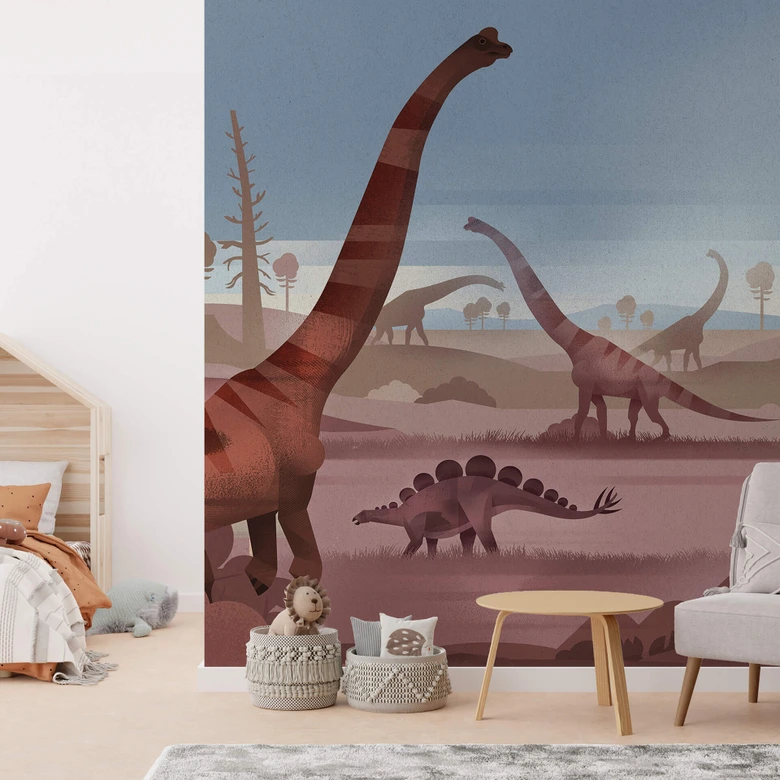 Fotobehang Braun - Land van de Dinosaurussen 