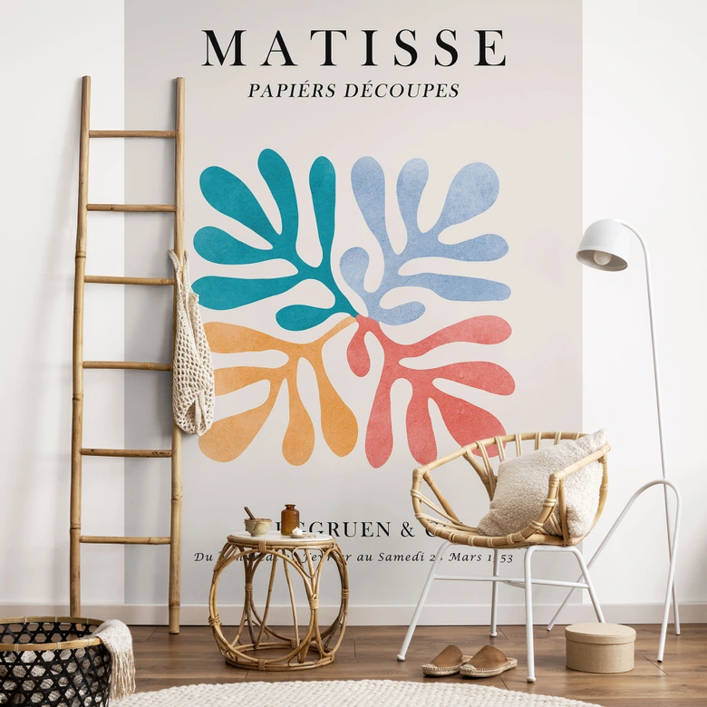 Fototapete Plakat Papiers Découpés im Matisse-Stil - Costa 240x300 cm