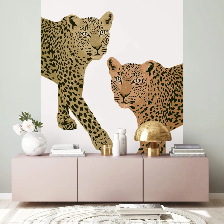 Fototapete Goed Blauw - Die Leoparden 