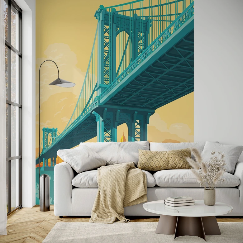 Fototapete Stadtblick durch die Manhattan Bridge - Heemskerk 