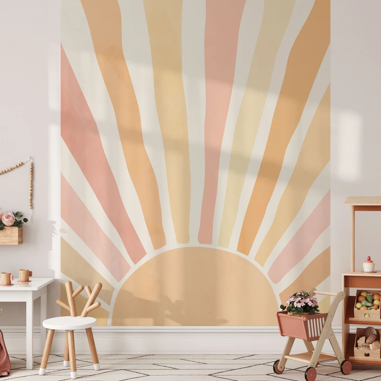 Fototapet med solstrålar från Boho - Manovski 