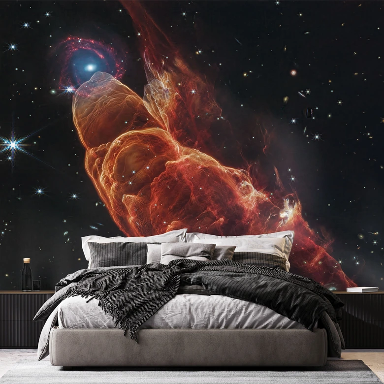 Fototapete James Webb Telescope - Kosmischer Wirbelsturm Herbig Haro 49/50 