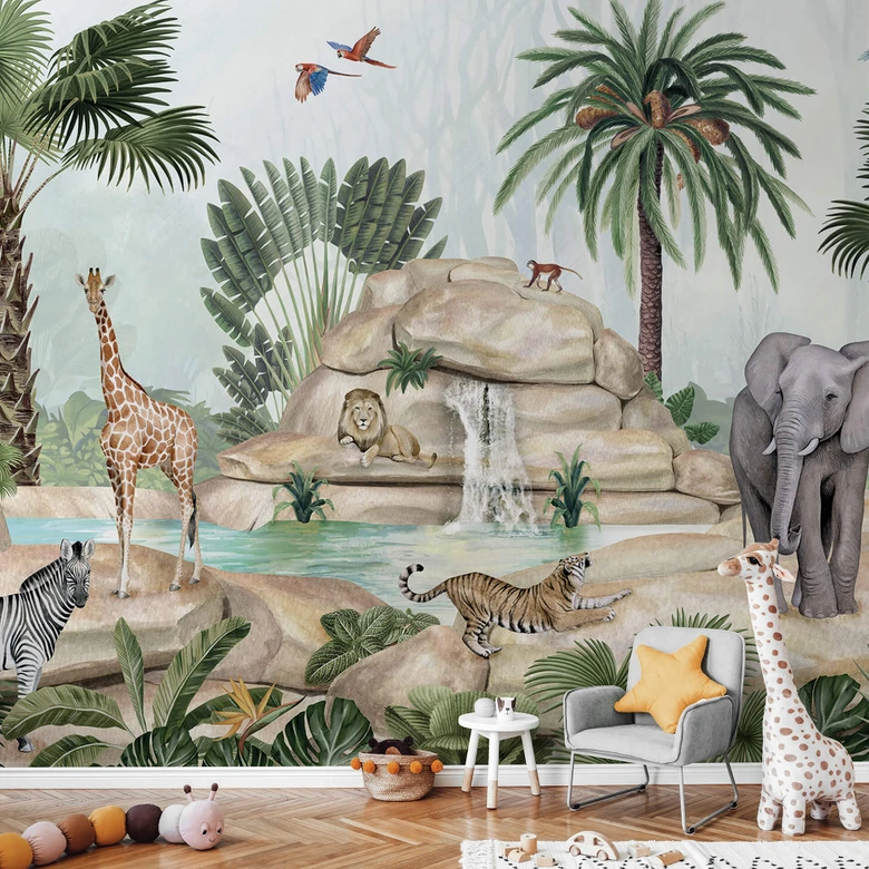 Kikki Belle - fotomural para la selva paradisíaca 