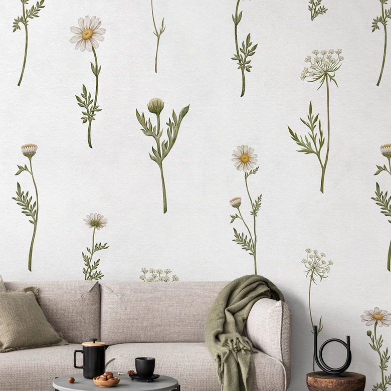 Fototapete Wiesenromantik mit Feldblumen - Kikki Belle 