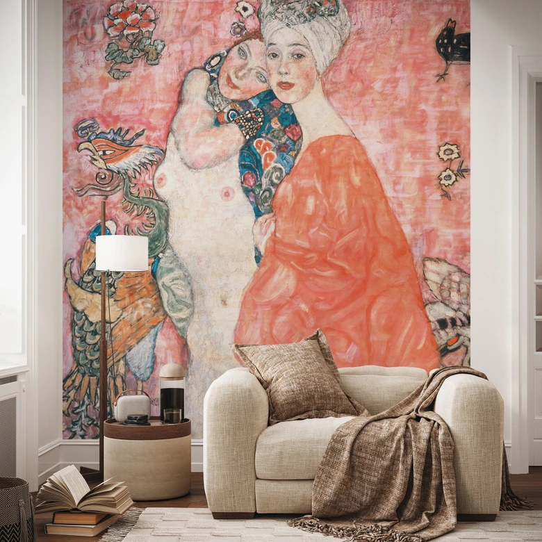 Fotobehang met kunstprint - Klimt - De vriendinnen 