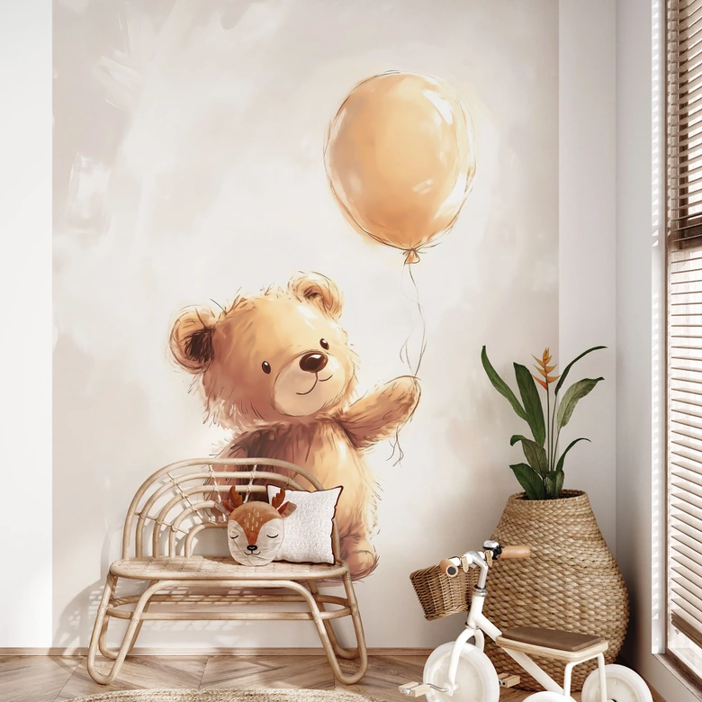 Wall Mural for children's room - Little teddy bear with balloon - Magnusson 