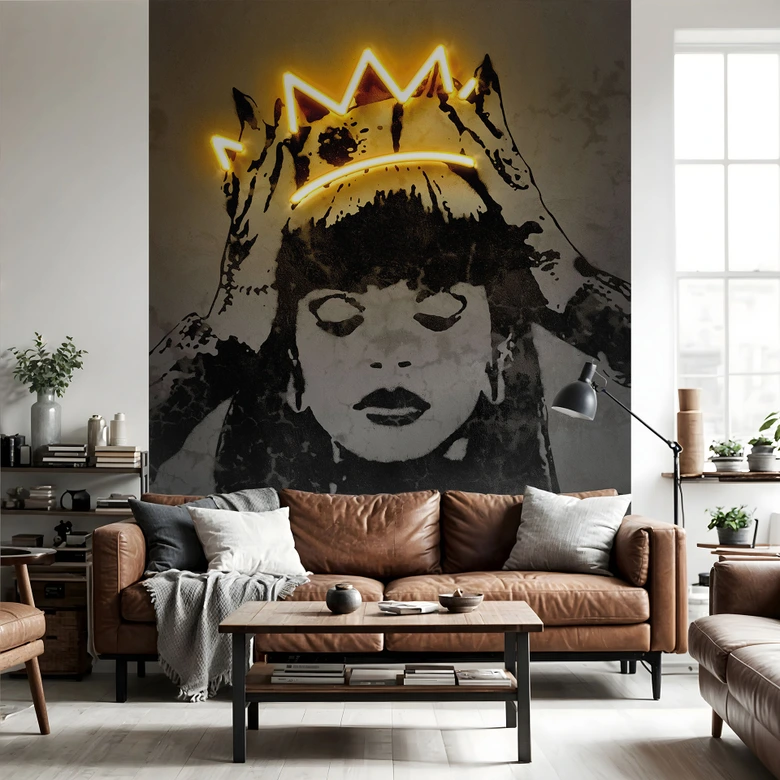 Fototapet Neon Art - Rihanna - Mielu 