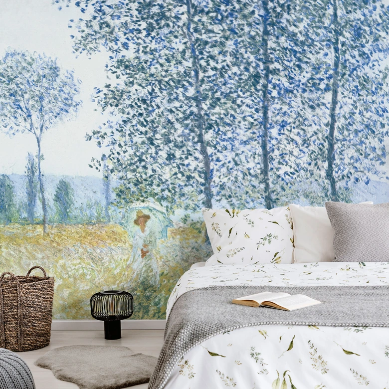 Fototapete Monet - Felder im Frühling 
