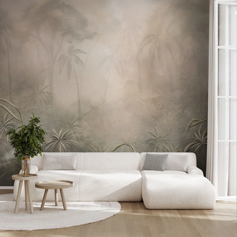 Dschungel Fototapete Mystischer Regenwald im Nebel - Ms Tiff 