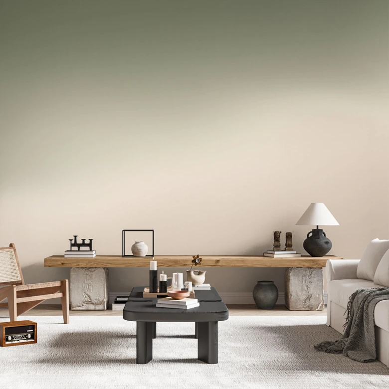 Papel pintado Ombre - Niebla del bosque 