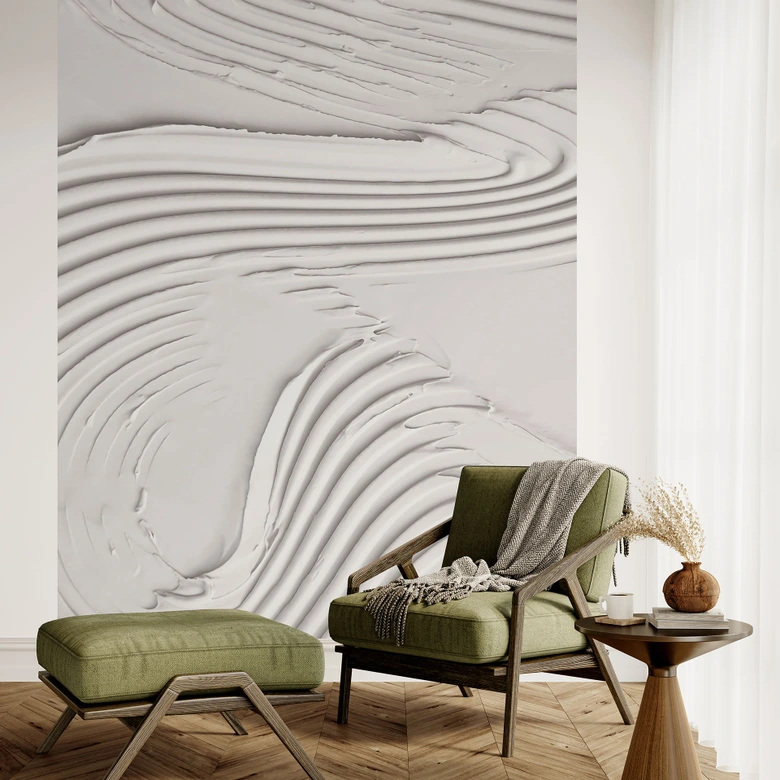 Wall Mural Soft structures in beige - Sand Wallpaper Greige - Pictufy Studio 
