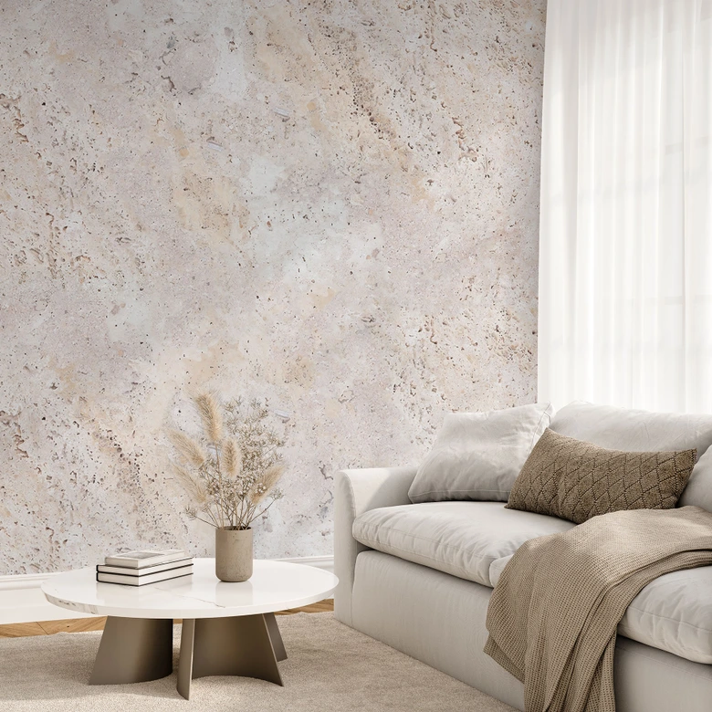 Wall Mural Texture of a beige stone wall | stone wallpaper - Pictufy Studio 