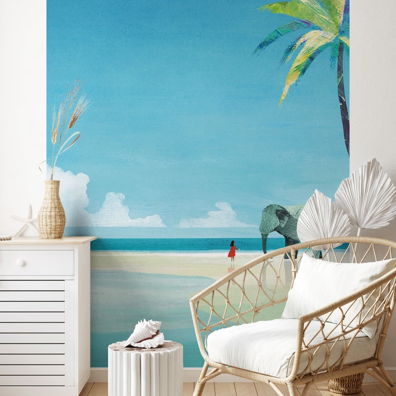 Wall Mural 
Elephant Beach in India - Rivers 