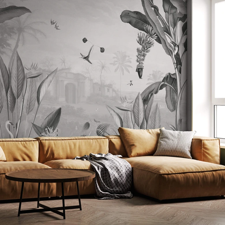 Sir Edward - Botanik - svartvit Fototapet 