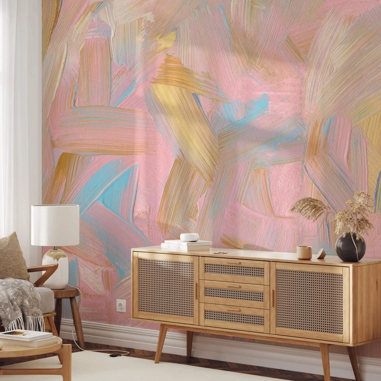 Fototapete uplusmestudio - Abstrakt in Rosa 