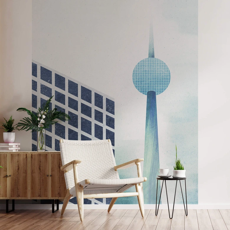 Fototapete Rivers - Fernsehturm 