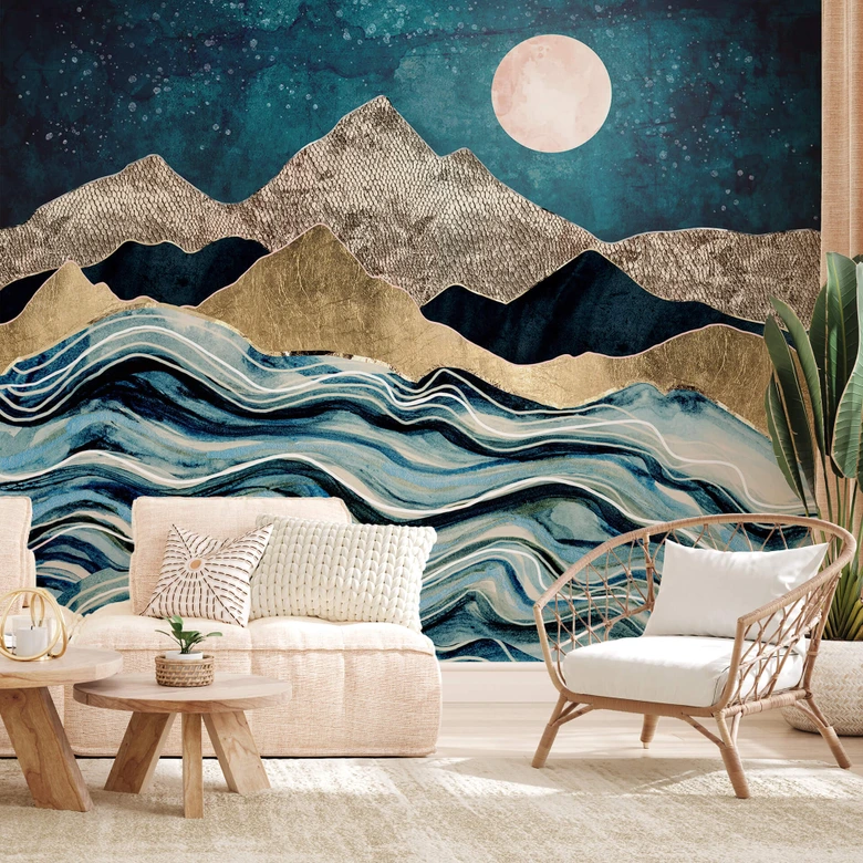 Fototapet SpaceFrog Designs - Indigo Blue 