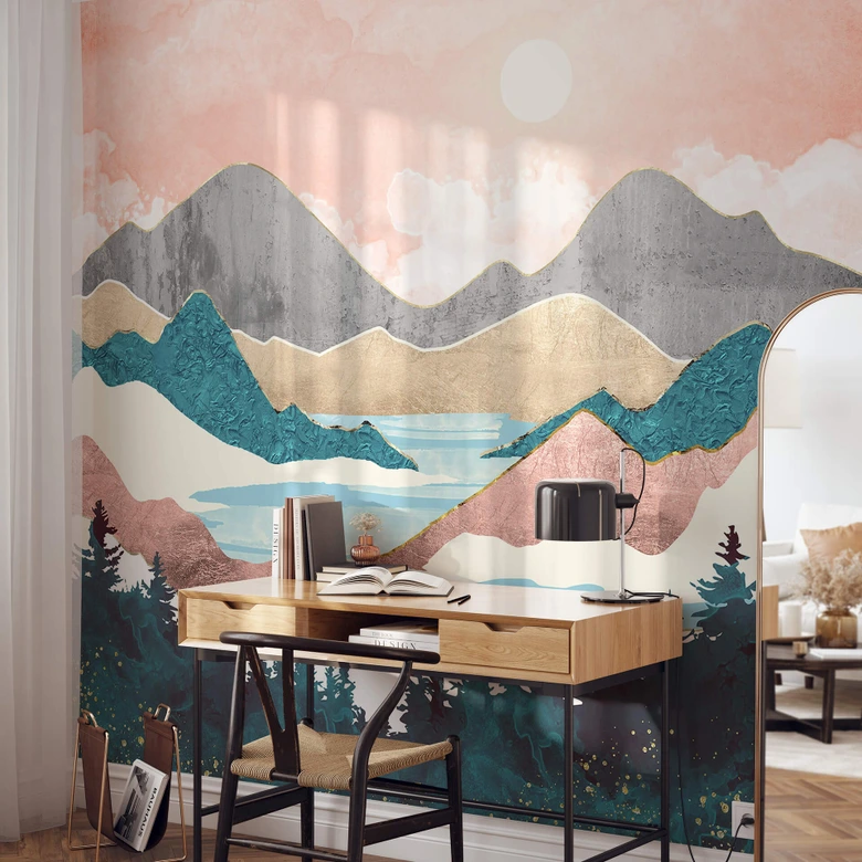 Fototapete SpaceFrog Designs - Sonnenaufgang am See 