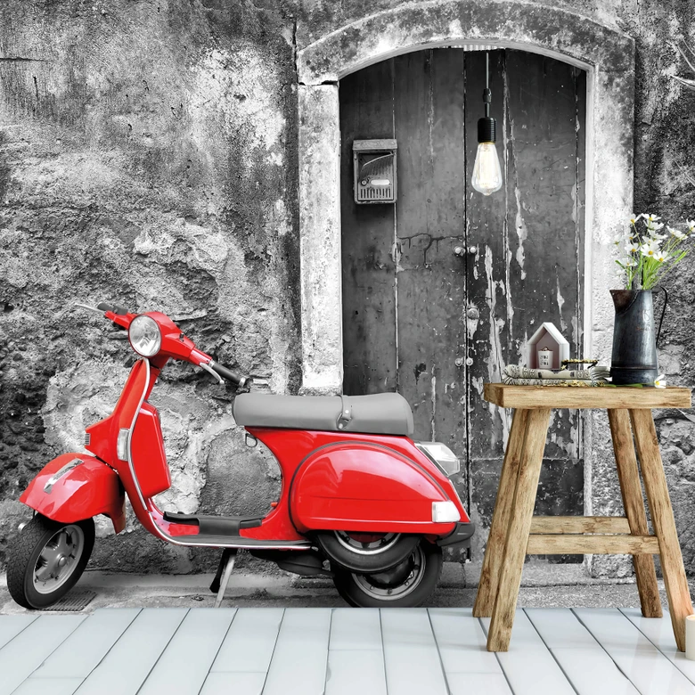 Fototapet Red Scooter 384 x 260 cm 