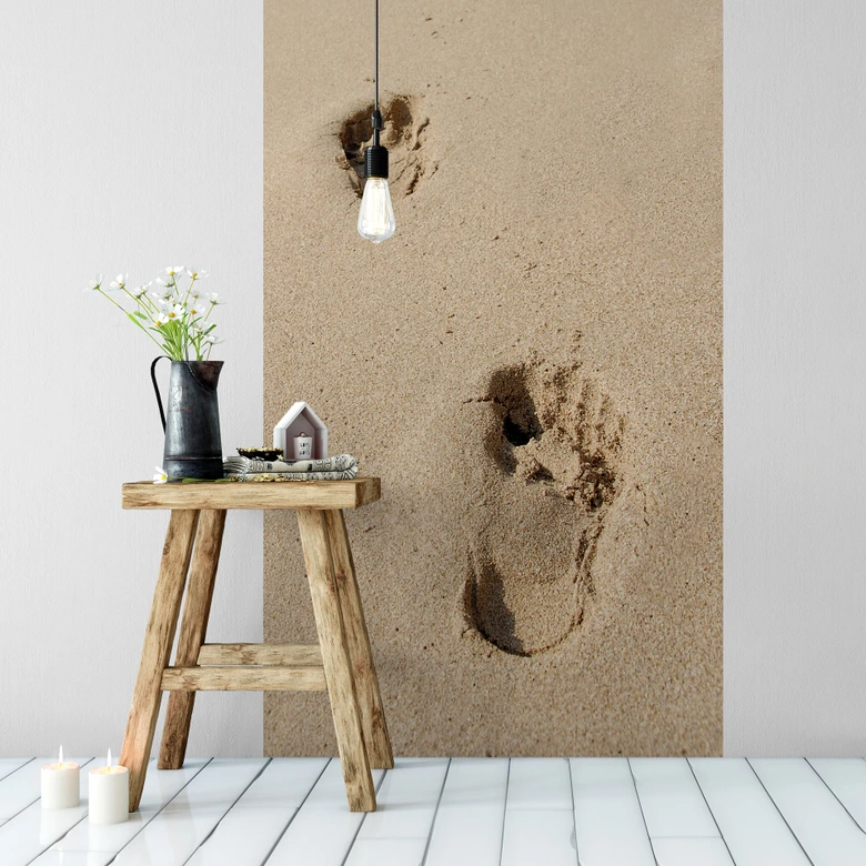 Fotobehang Voetsporen in het Zand 