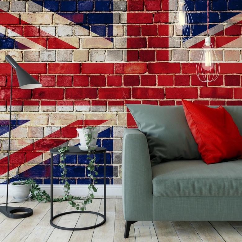 Fototapete Union Jack Mauer - 384x260 cm 