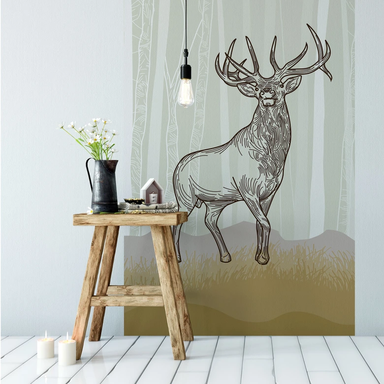 Proud Deer - Wall Mural 