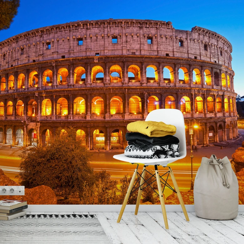 Fototapete Colosseum bei Nacht - 336x260 cm 