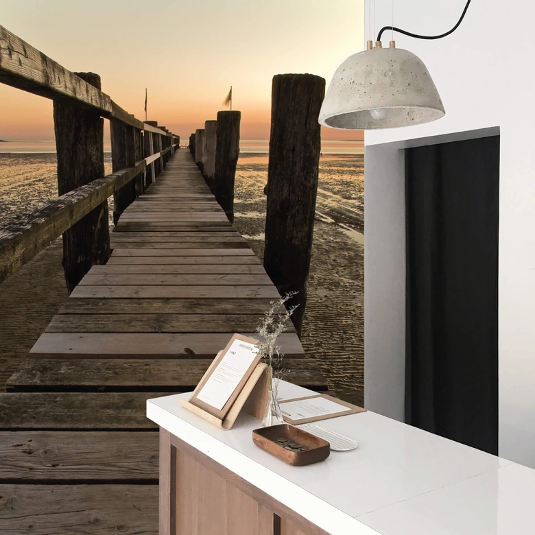 Wall Mural Wooden Walkway 