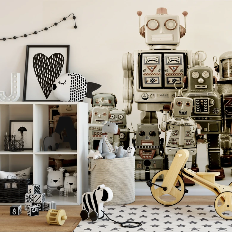 Fototapete Versammlung der Roboter - 240x260 cm 