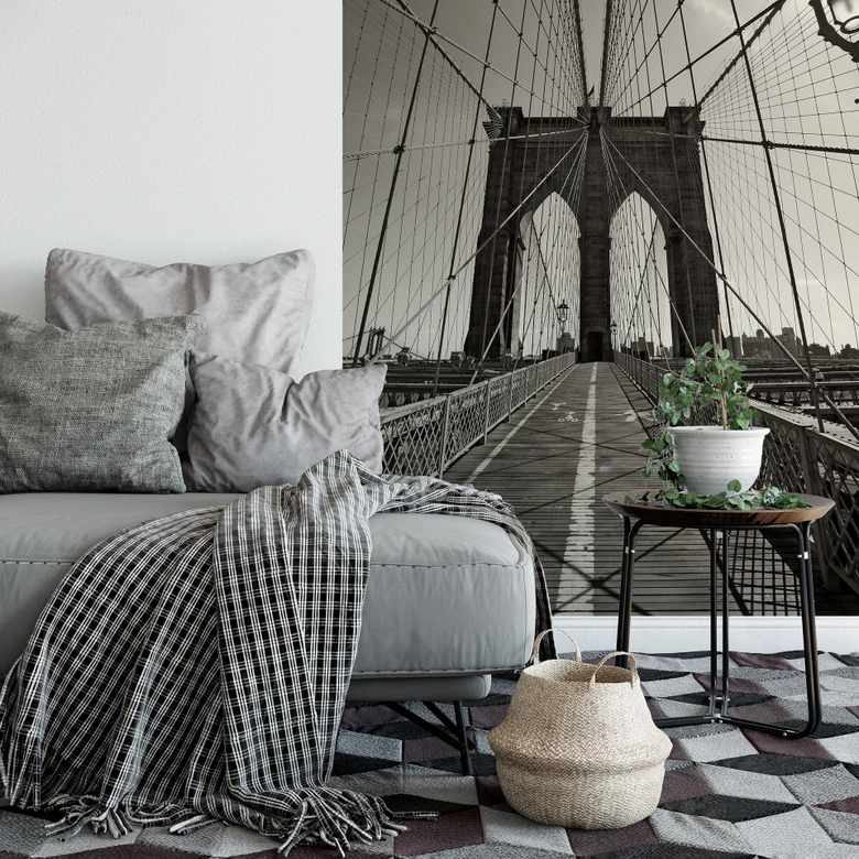 Fotomural Puente de Brooklyn perspectiva 