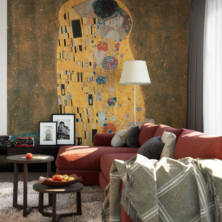 Fototapete Klimt - Der Kuss - 240x260 cm 
