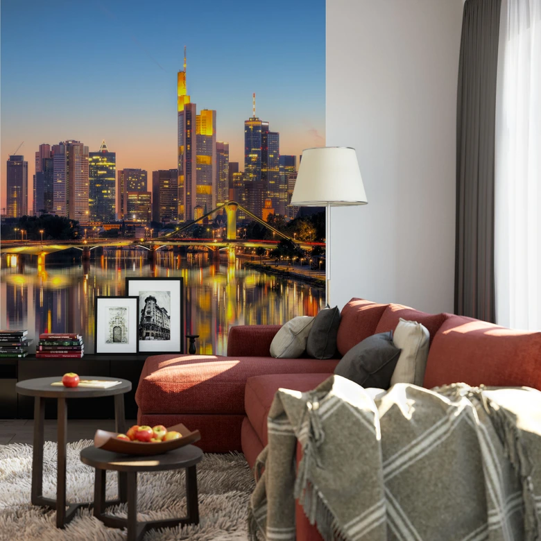 Fototapete Frankfurter Lichter - 144x260 cm 