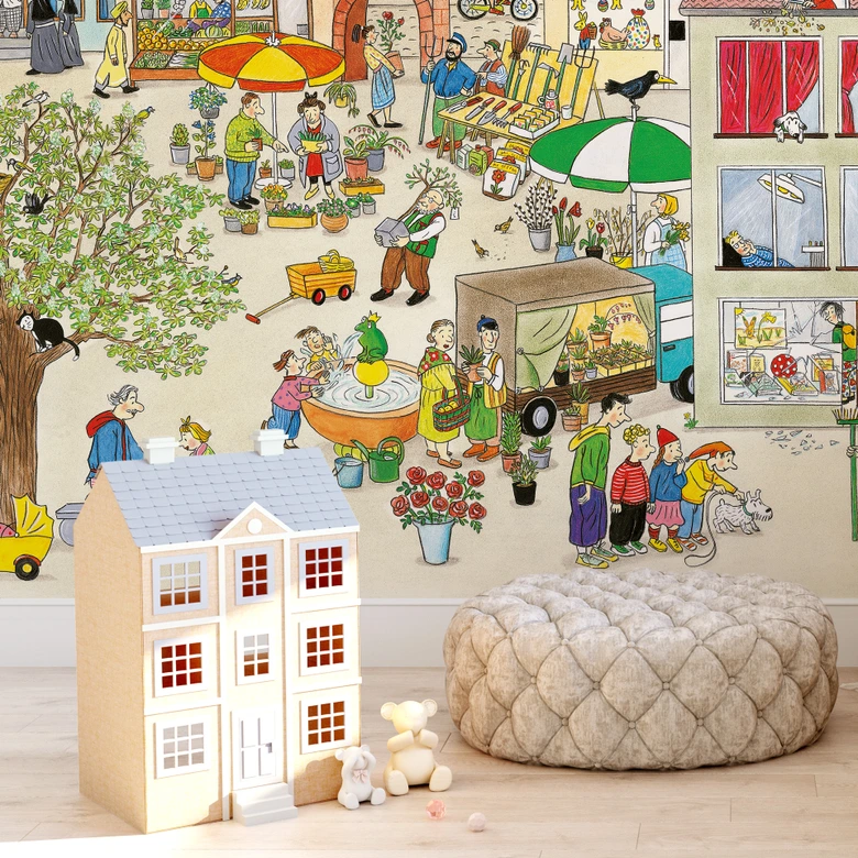 Wimmel - Market in Spring - Wall Mural 
