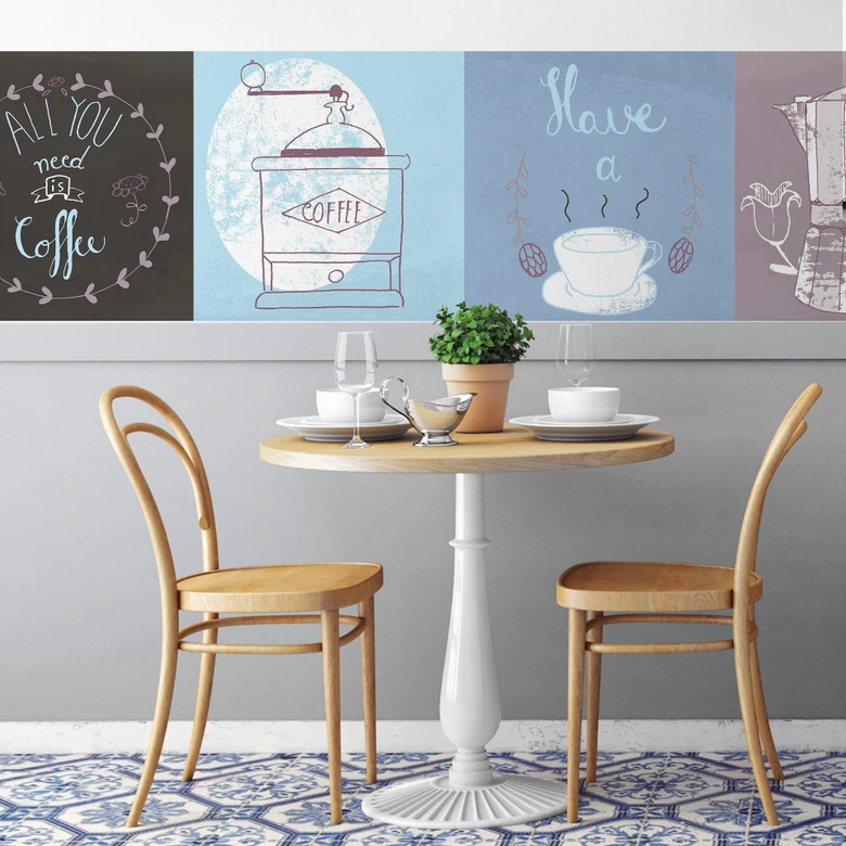 Fototapete Loske - Coffee Time - Panorama - 48x260 cm 