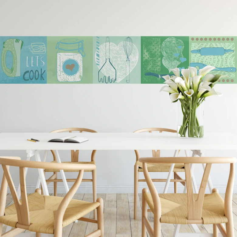 Fototapete Loske - In the Kitchen - Panorama - 48x260 cm 