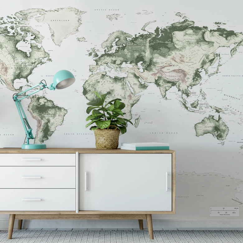 Wall Mural World Map – Vintage 