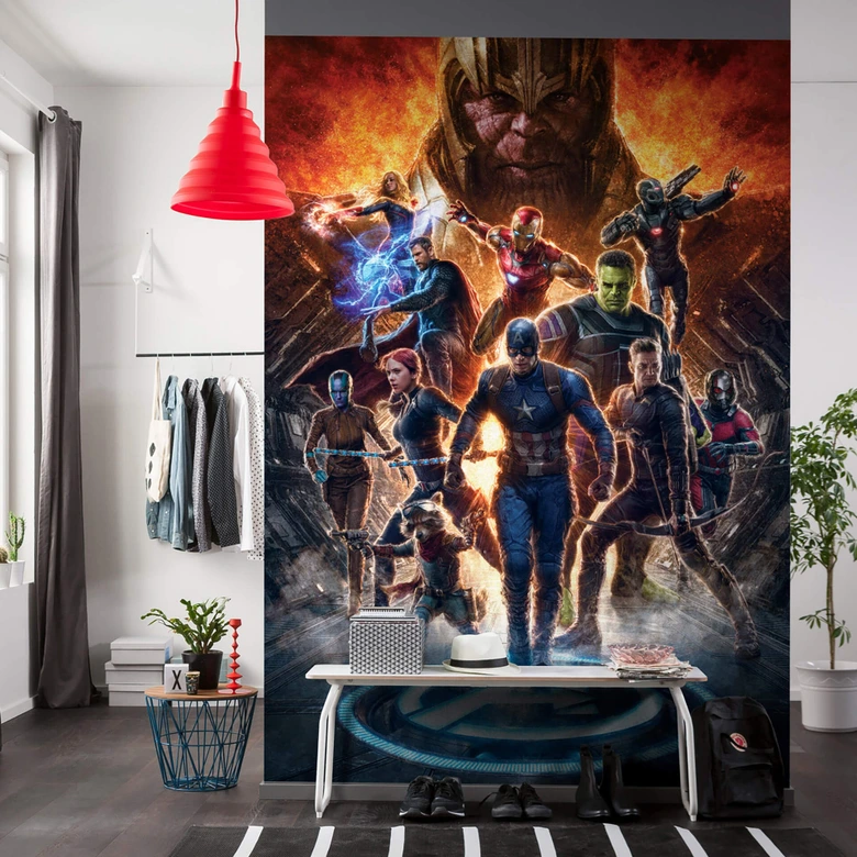 Vlies Fototapete - Avengers vs Thanos - 200 x 280 cm 