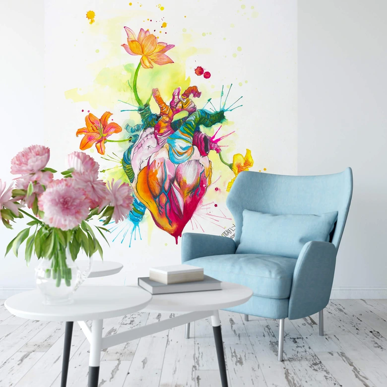 Fototapete Buttafly - Nature Beating Heart 