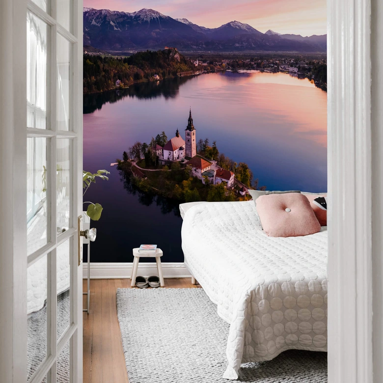 Fototapete Colombo - Bleder See in Slowenien - 192x260 cm 